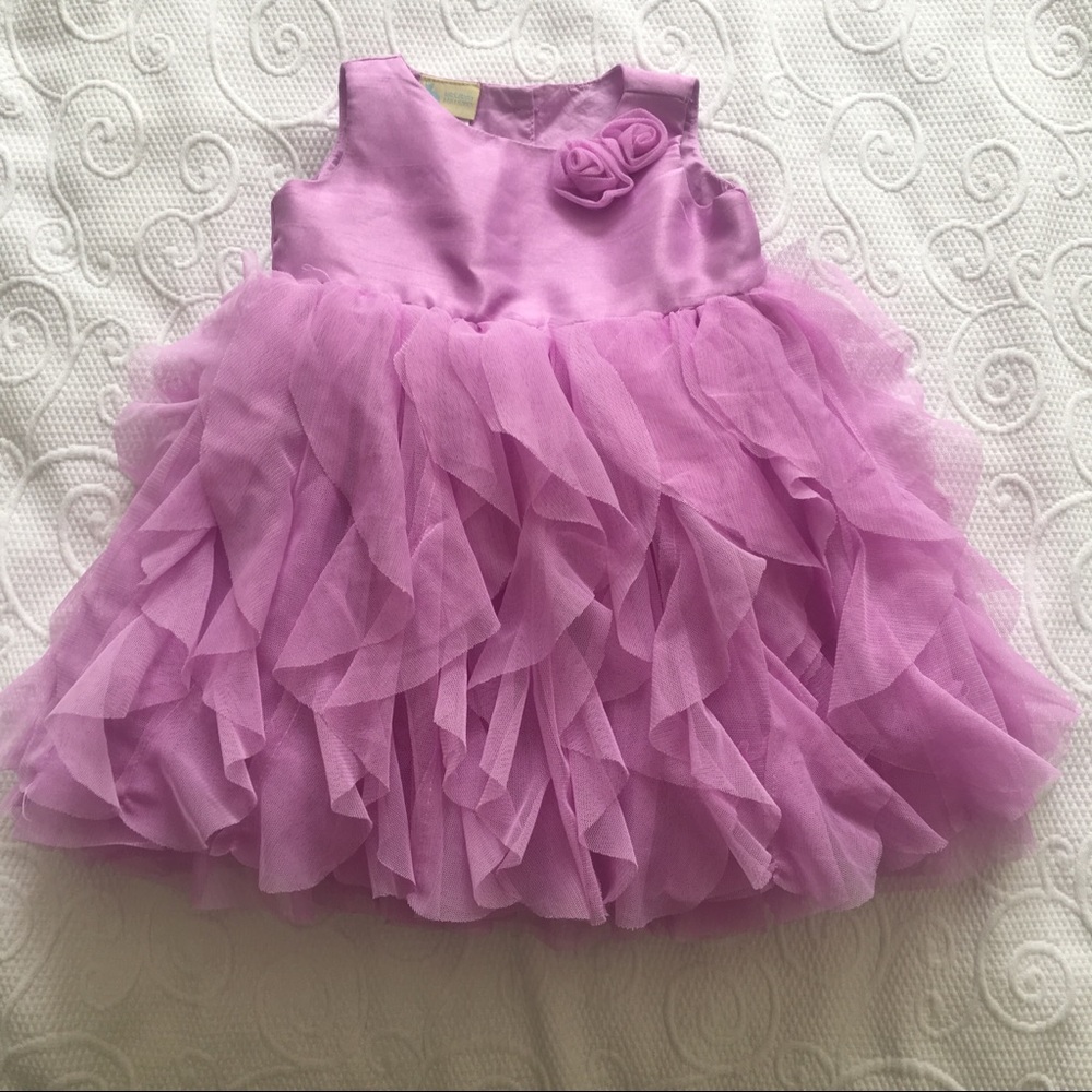 2/$15- Holiday Editions Lilac Layered Tulle Party Dress